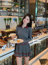 Women Collar Cardigan With Mini Pleated Skirts Sets